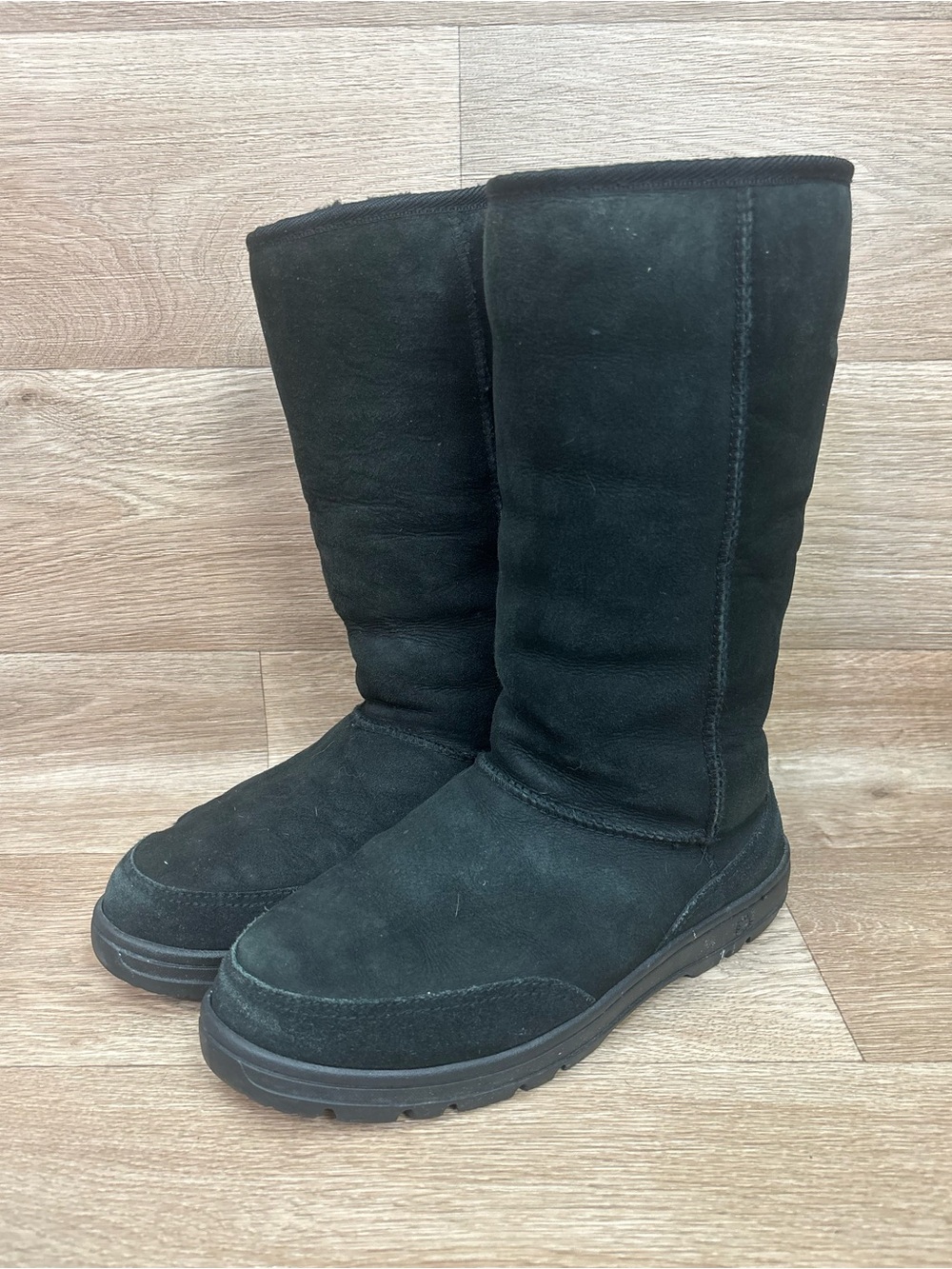 UGG Black Suede Tall Winter Boots